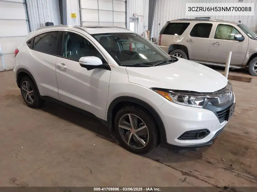 2022 Honda Hr-V Awd Ex VIN: 3CZRU6H53NM700088 Lot: 41709896