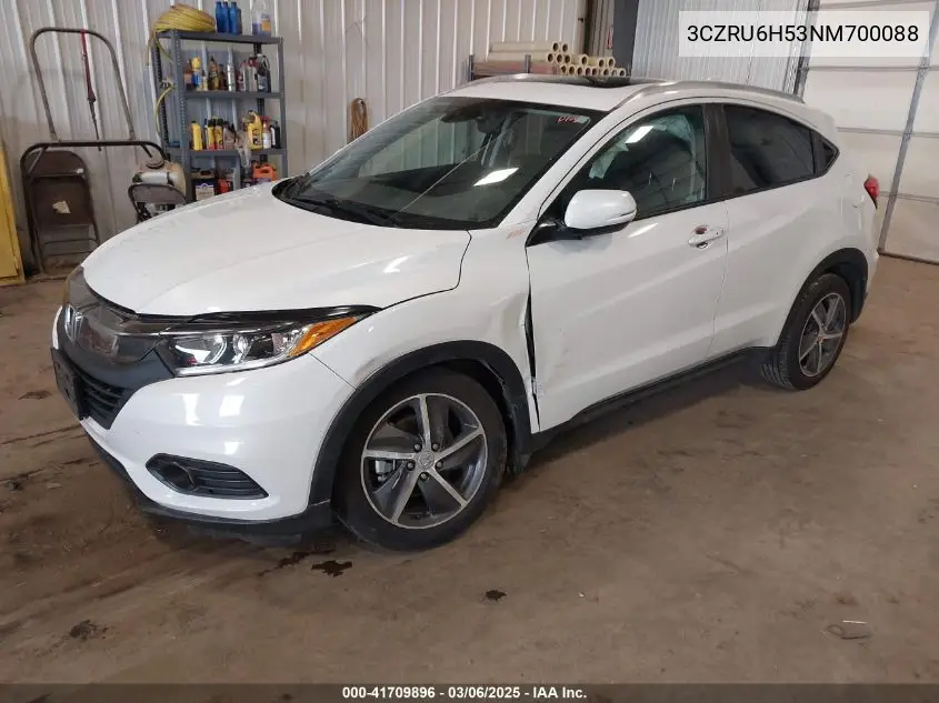 2022 Honda Hr-V Awd Ex VIN: 3CZRU6H53NM700088 Lot: 41709896