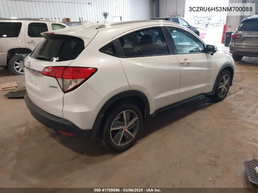 2022 Honda Hr-V Awd Ex VIN: 3CZRU6H53NM700088 Lot: 41709896