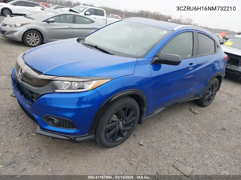 2022 Honda Hr-V Awd Sport VIN: 3CZRU6H16NM732210 Lot: 41797900