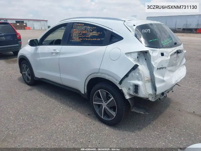 2022 Honda Hr-V Awd Ex VIN: 3CZRU6H5XNM731130 Lot: 42604455