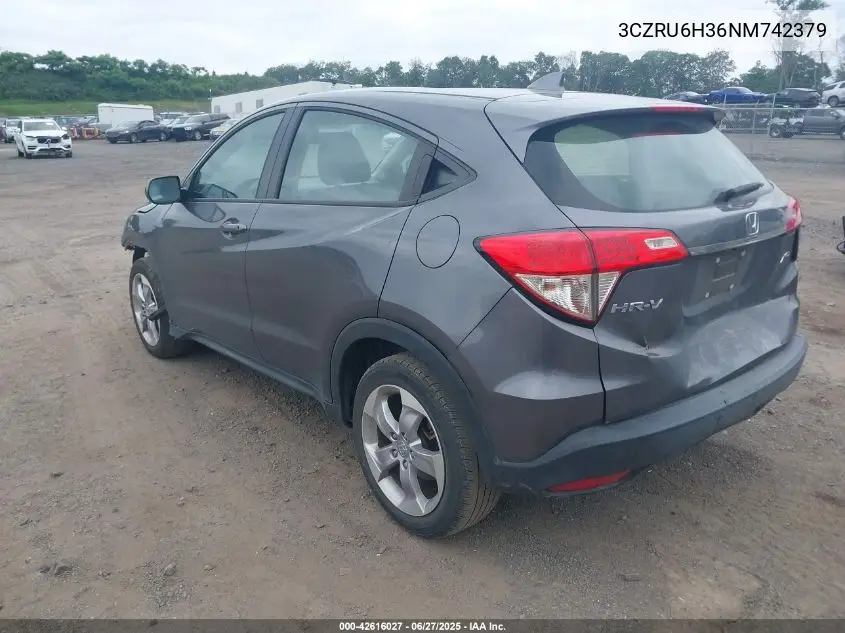 2022 Honda Hr-V Awd Lx VIN: 3CZRU6H36NM742379 Lot: 42616027