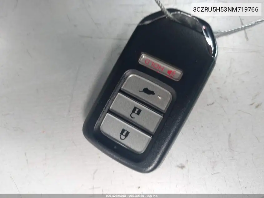 2022 Honda Hr-V 2Wd Ex VIN: 3CZRU5H53NM719766 Lot: 42624903