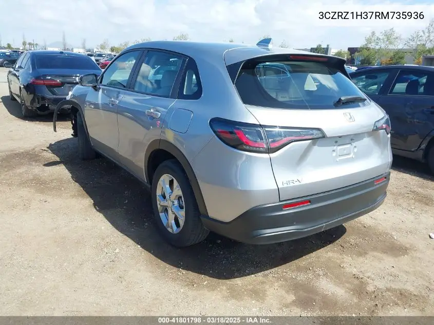 2024 Honda Hr-V 2Wd Lx VIN: 3CZRZ1H37RM735936 Lot: 41801798