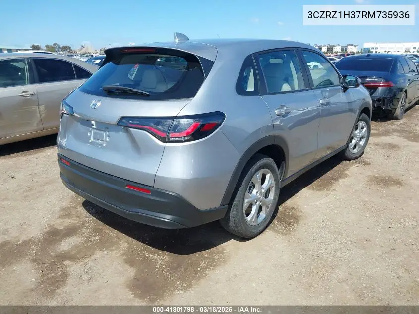 2024 Honda Hr-V 2Wd Lx VIN: 3CZRZ1H37RM735936 Lot: 41801798