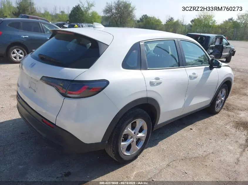 2024 Honda Hr-V Awd Lx VIN: 3CZRZ2H33RM760273 Lot: 42275649