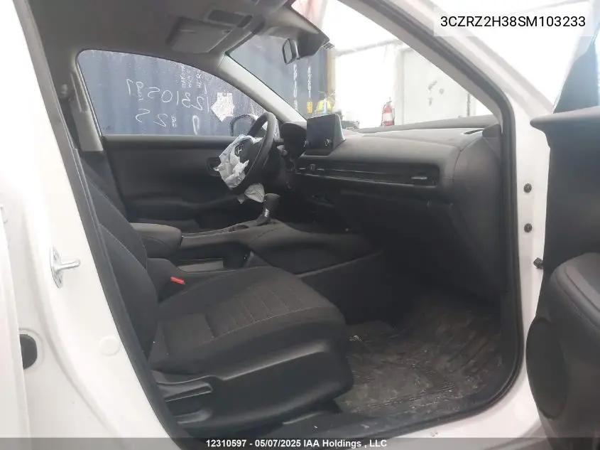 2025 Honda Hr-V Lx VIN: 3CZRZ2H38SM103233 Lot: 12310597