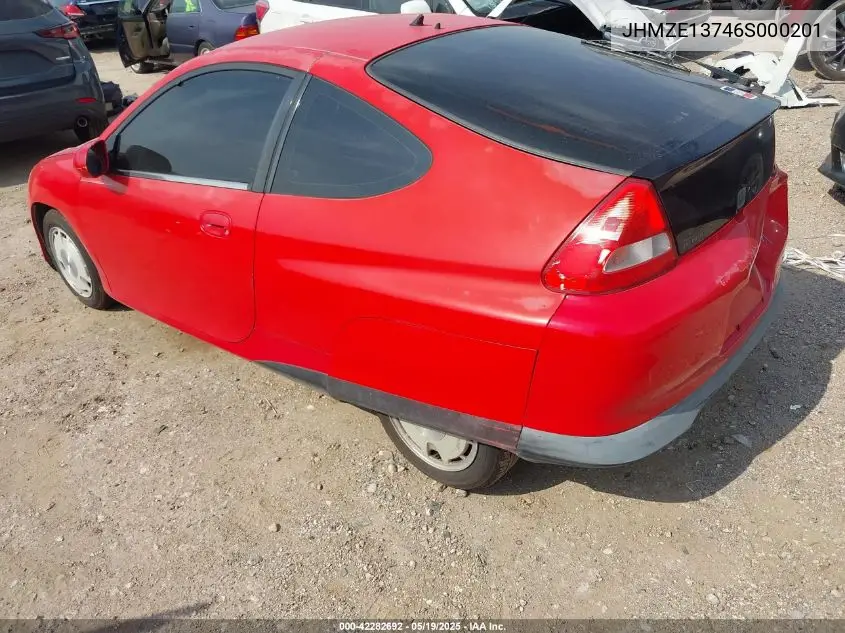 2006 Honda Insight VIN: JHMZE13746S000201 Lot: 42282692