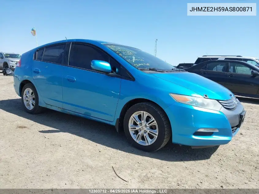 2010 Honda Insight Lx VIN: JHMZE2H59AS800871 Lot: 12303712