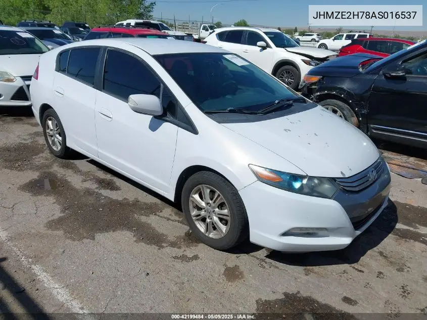 2010 Honda Insight Ex VIN: JHMZE2H78AS016537 Lot: 42199484