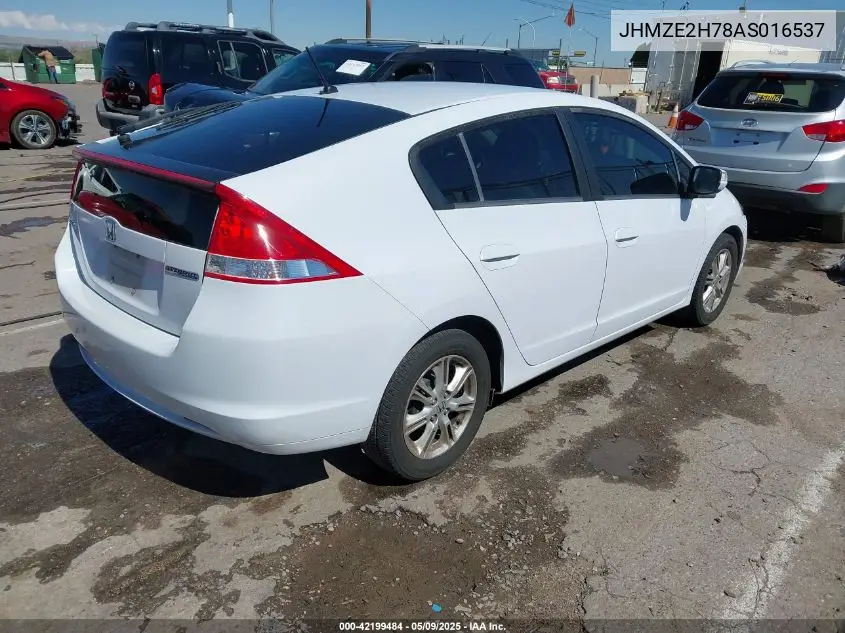 2010 Honda Insight Ex VIN: JHMZE2H78AS016537 Lot: 42199484