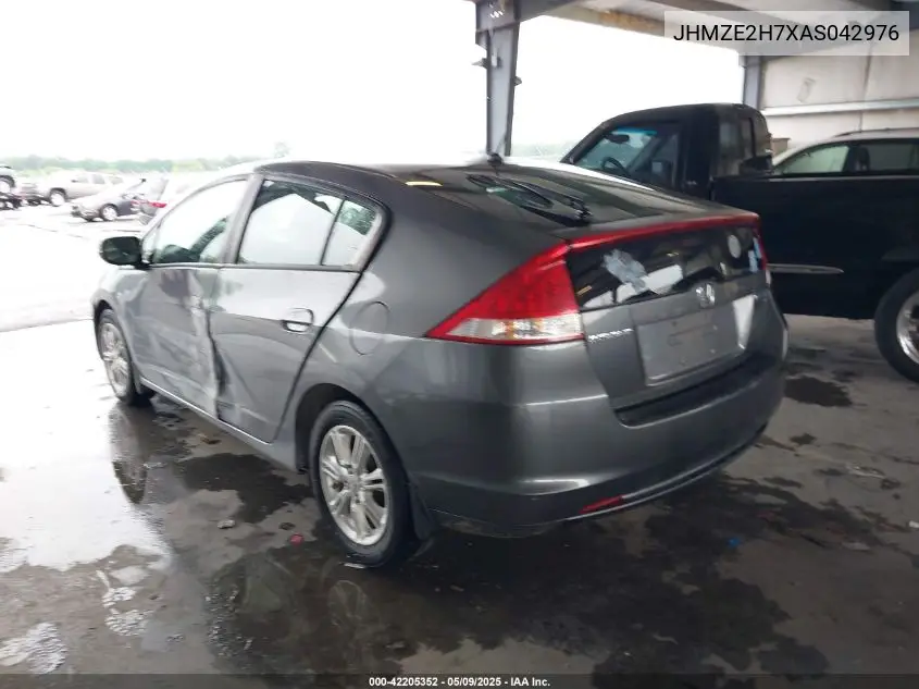 2010 Honda Insight Ex VIN: JHMZE2H7XAS042976 Lot: 42205352