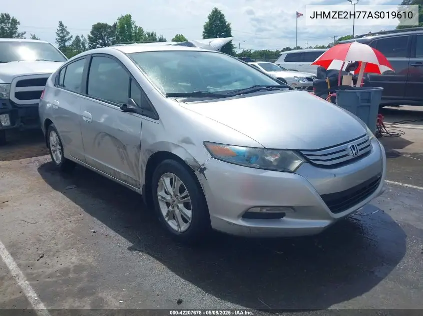 2010 Honda Insight Ex VIN: JHMZE2H77AS019610 Lot: 42207678