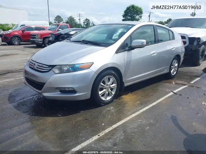 2010 Honda Insight Ex VIN: JHMZE2H77AS019610 Lot: 42207678