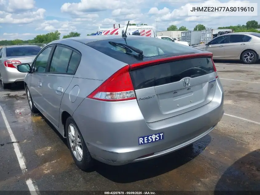 2010 Honda Insight Ex VIN: JHMZE2H77AS019610 Lot: 42207678