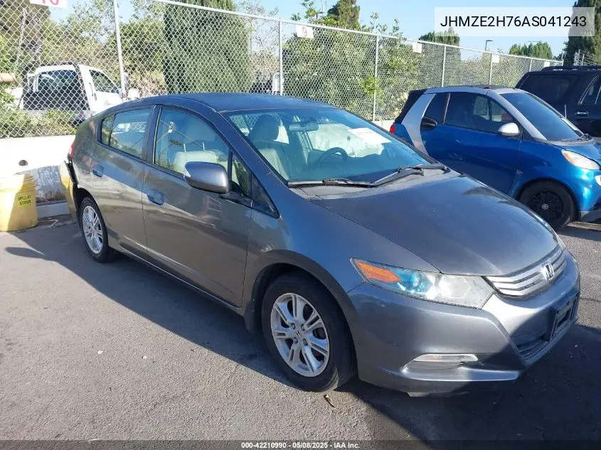 2010 Honda Insight Ex VIN: JHMZE2H76AS041243 Lot: 42210990