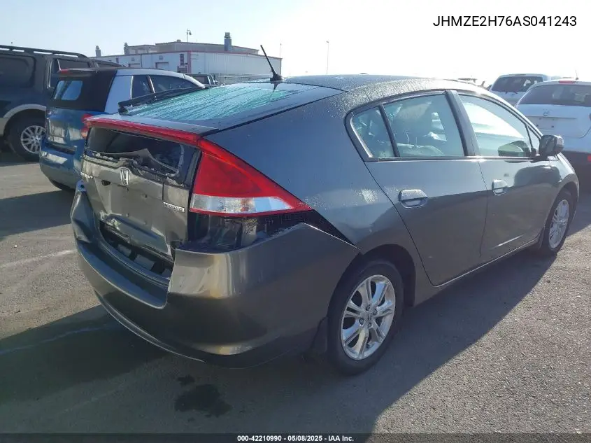 2010 Honda Insight Ex VIN: JHMZE2H76AS041243 Lot: 42210990