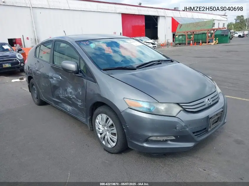 2010 Honda Insight Lx VIN: JHMZE2H50AS040698 Lot: 42218670