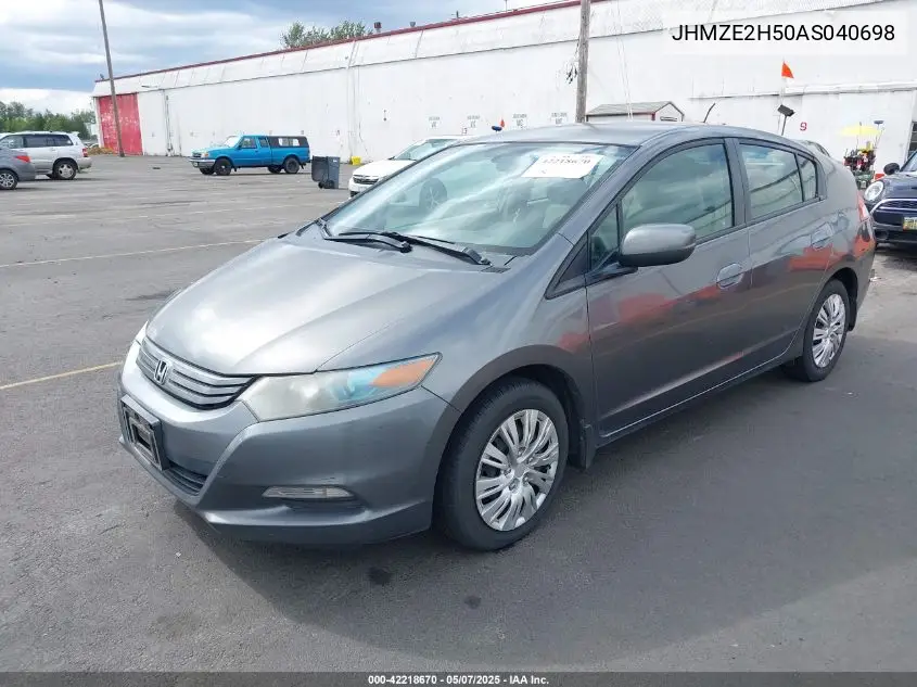 2010 Honda Insight Lx VIN: JHMZE2H50AS040698 Lot: 42218670