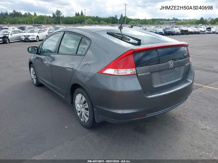 2010 Honda Insight Lx VIN: JHMZE2H50AS040698 Lot: 42218670