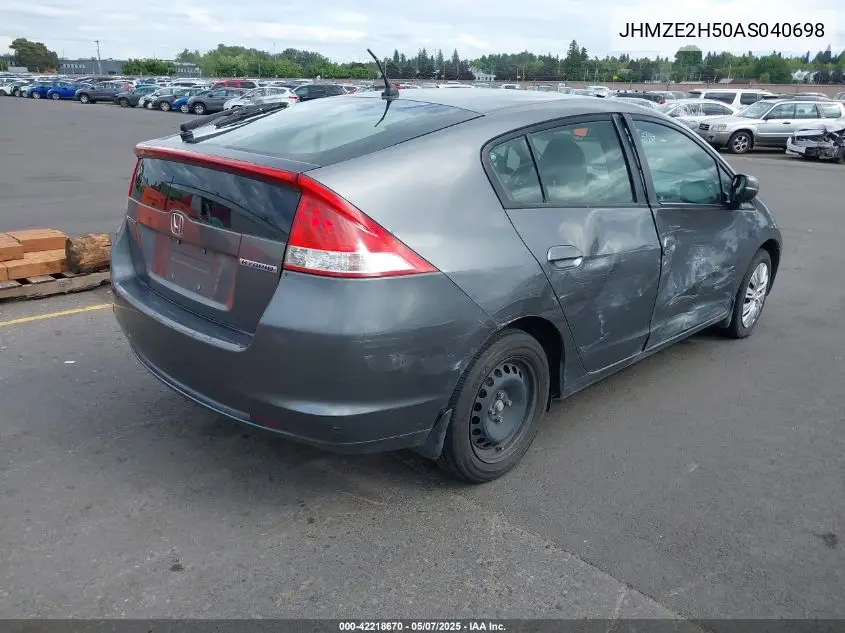 2010 Honda Insight Lx VIN: JHMZE2H50AS040698 Lot: 42218670