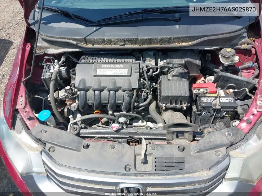 2010 Honda Insight Ex VIN: JHMZE2H76AS029870 Lot: 42220405