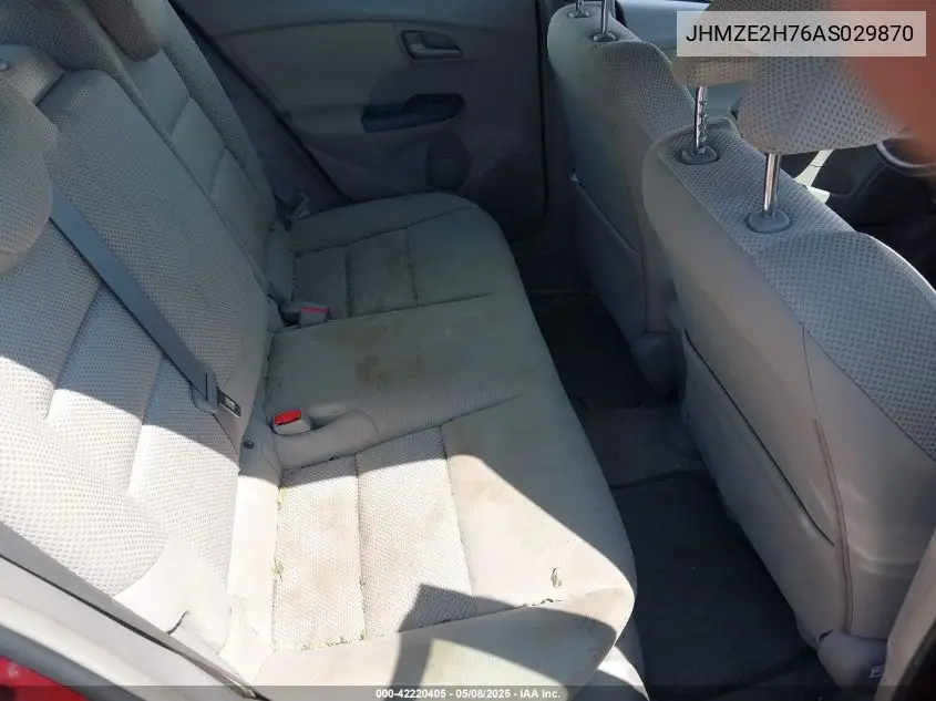 2010 Honda Insight Ex VIN: JHMZE2H76AS029870 Lot: 42220405