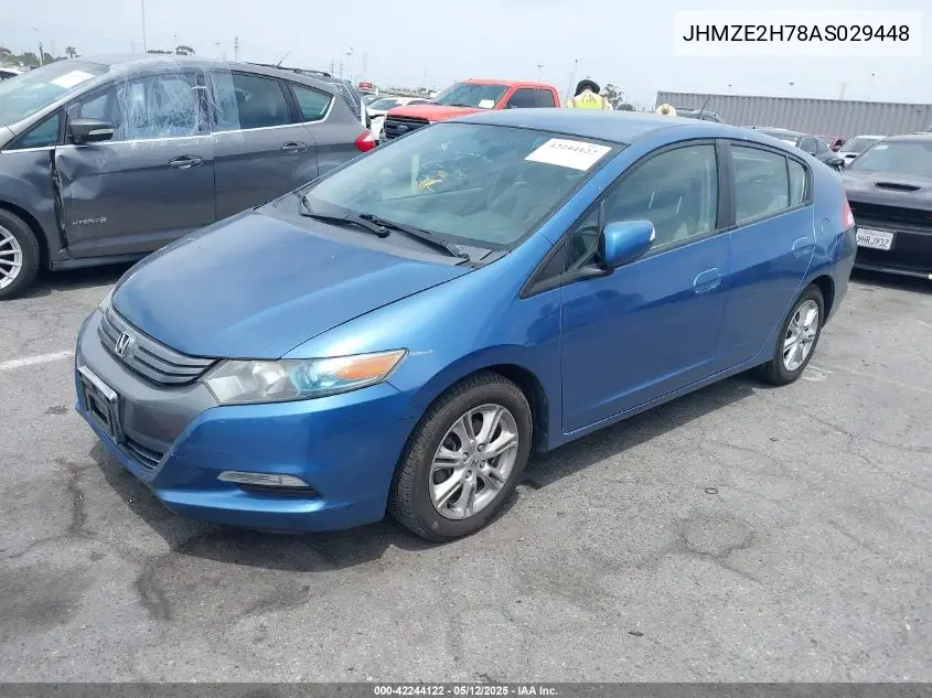 2010 Honda Insight Ex VIN: JHMZE2H78AS029448 Lot: 42244122
