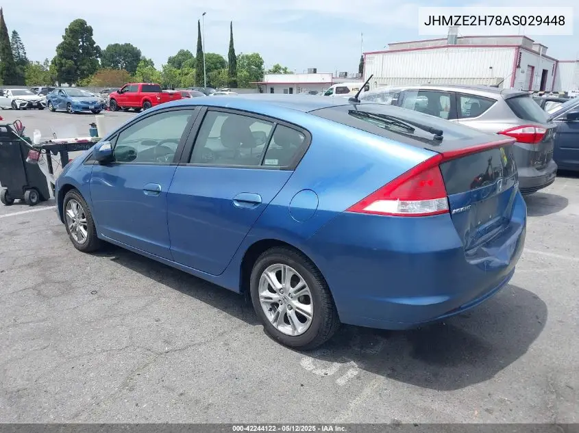 2010 Honda Insight Ex VIN: JHMZE2H78AS029448 Lot: 42244122