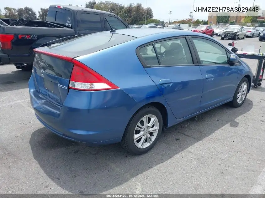 2010 Honda Insight Ex VIN: JHMZE2H78AS029448 Lot: 42244122