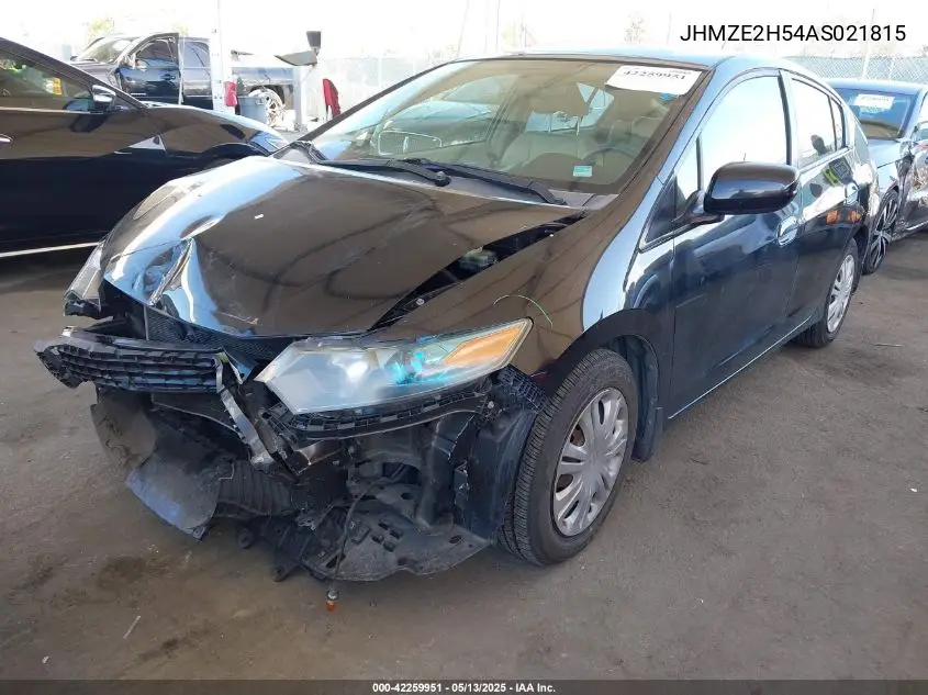 2010 Honda Insight Lx VIN: JHMZE2H54AS021815 Lot: 42259951
