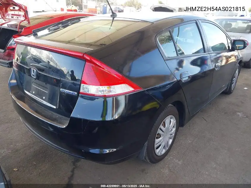 2010 Honda Insight Lx VIN: JHMZE2H54AS021815 Lot: 42259951