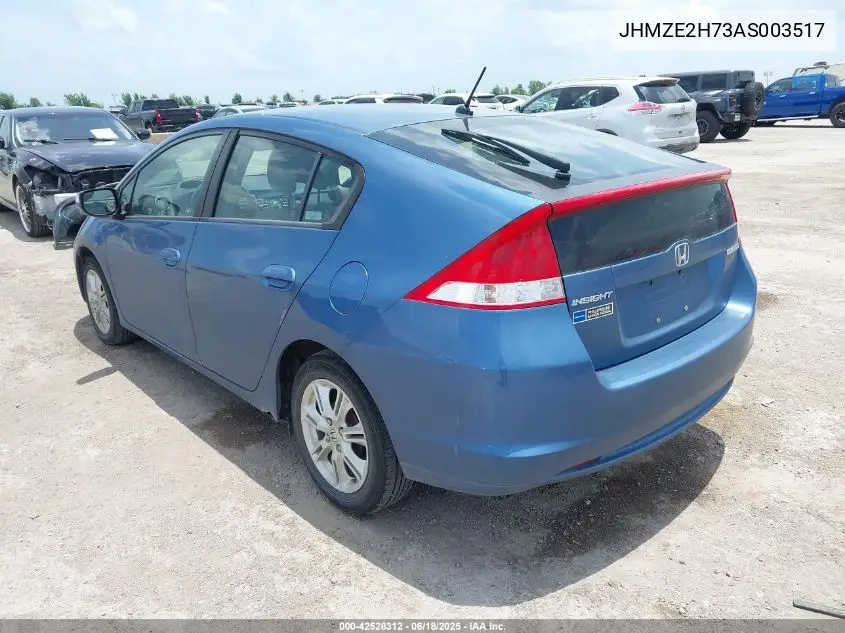 2010 Honda Insight Ex VIN: JHMZE2H73AS003517 Lot: 42528312