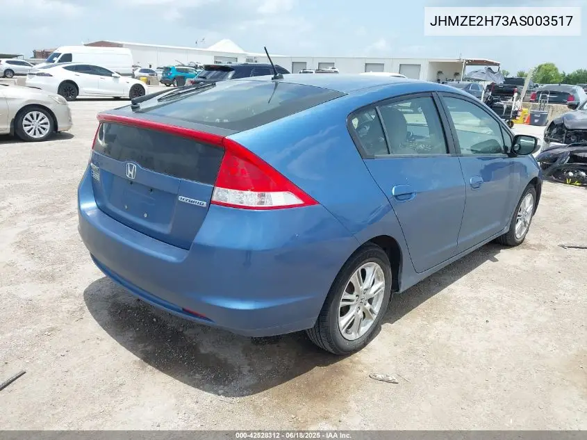 2010 Honda Insight Ex VIN: JHMZE2H73AS003517 Lot: 42528312