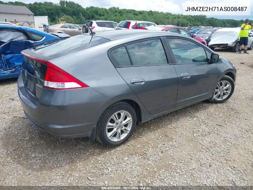 2010 Honda Insight Ex VIN: JHMZE2H71AS008487 Lot: 42533409