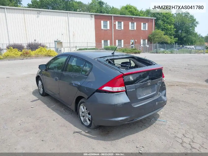 2010 Honda Insight Ex VIN: JHMZE2H7XAS041780 Lot: 42569444