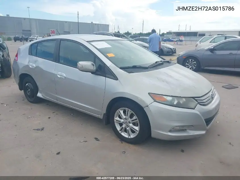2010 Honda Insight Ex VIN: JHMZE2H72AS015786 Lot: 42577209