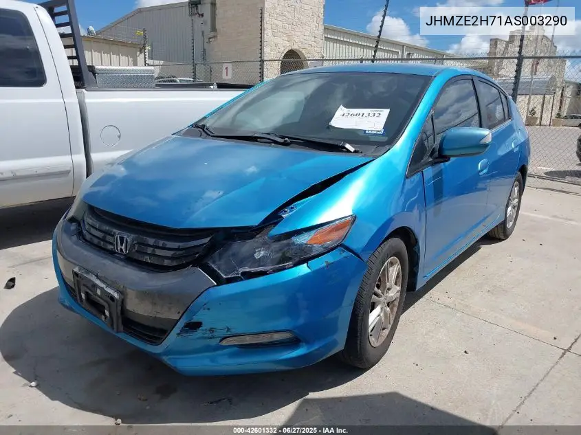 2010 Honda Insight Ex VIN: JHMZE2H71AS003290 Lot: 42601332