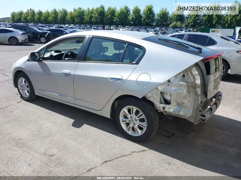2010 Honda Insight Ex VIN: JHMZE2H7XAS038393 Lot: 42620651