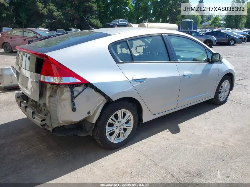 2010 Honda Insight Ex VIN: JHMZE2H7XAS038393 Lot: 42620651