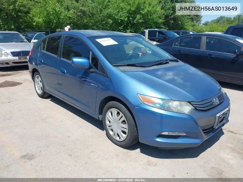 2010 Honda Insight Lx VIN: JHMZE2H56AS013649 Lot: 42646690