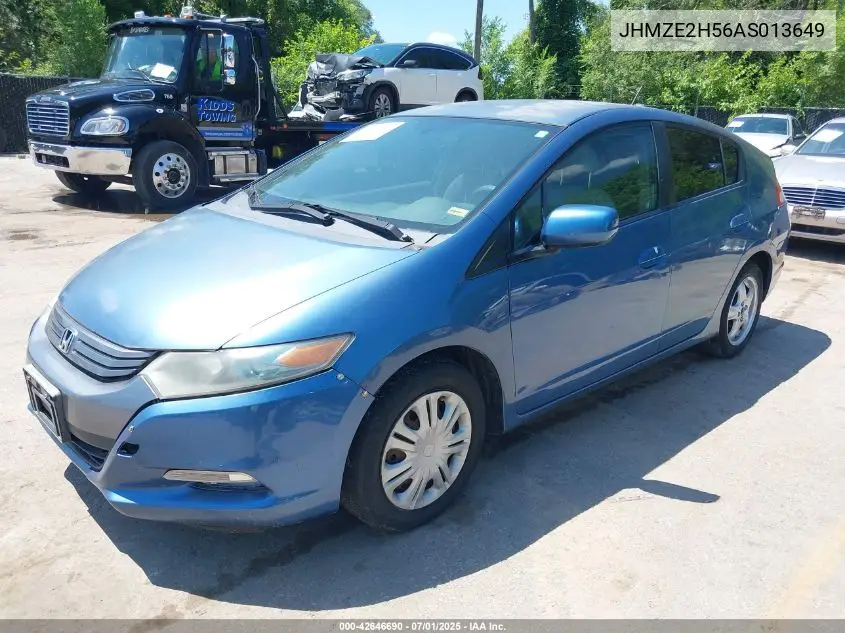 2010 Honda Insight Lx VIN: JHMZE2H56AS013649 Lot: 42646690