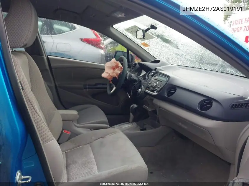2010 Honda Insight Ex VIN: JHMZE2H72AS019191 Lot: 42666374