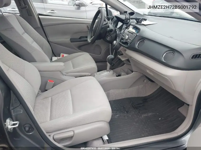 2011 Honda Insight Ex VIN: JHMZE2H72BS001792 Lot: 42207415