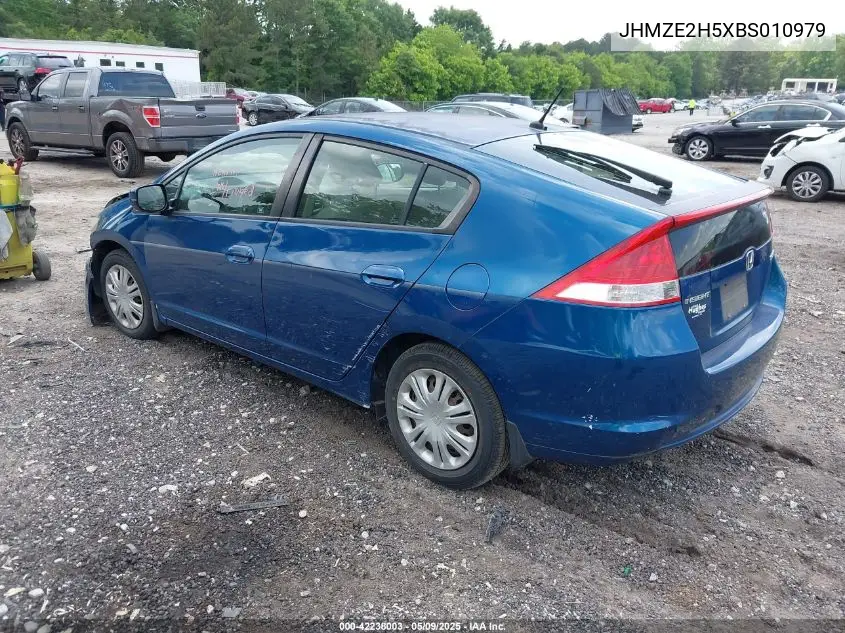 2011 Honda Insight Lx VIN: JHMZE2H5XBS010979 Lot: 42238003