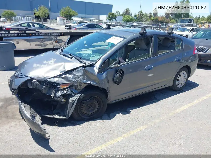 2011 Honda Insight Lx VIN: JHMZE2H50BS011087 Lot: 42531037