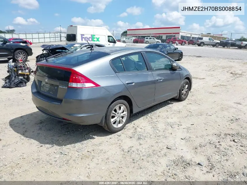 2011 Honda Insight Ex VIN: JHMZE2H70BS008854 Lot: 42612067