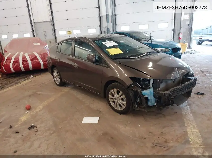 2012 Honda Insight Ex VIN: JHMZE2H76CS003773 Lot: 41926342