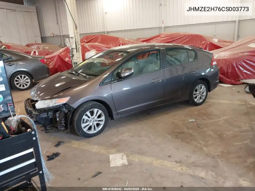2012 Honda Insight Ex VIN: JHMZE2H76CS003773 Lot: 41926342