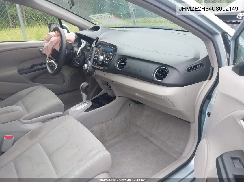2012 Honda Insight Lx VIN: JHMZE2H54CS002149 Lot: 42237680